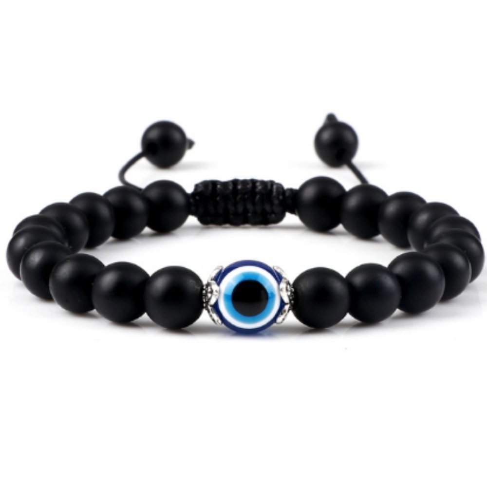 Evil Eye Bracelet,Onyx Bracelet,Hamsa Bracelet,Good Luck Bracelet
